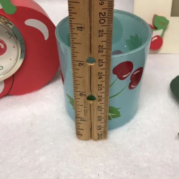 CHERRY 3 Piece decor Frame votive candle clock vintage 1990s - Picture 6 of 13